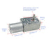 CHACNS 370WG 12V DC 10RPM Electric Motor Worm Geared Drive Motor with Screw for Fixed Motor Use