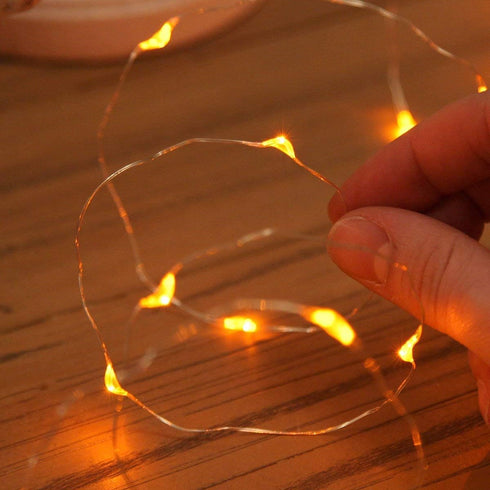 XINKAITE Waterproof LED Fairy String Lights, Starry DIY Decoration for Indoor & Outdoor Parties, 10FT/3Meters, Orange