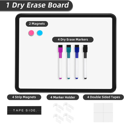 VUSIGN Small White Board Dry Erase, 11''x14'' Magnetic Dry Erase Board, Mini Whiteboard with Markers for Kids,