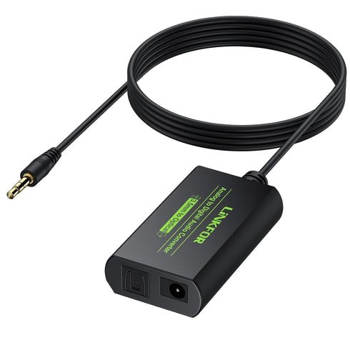 3.5mm 3.5mm LiNKFOR to SPDIF Converter Analog to Digital Audio Adapter for Enhanced Sound Toslink Optical Output