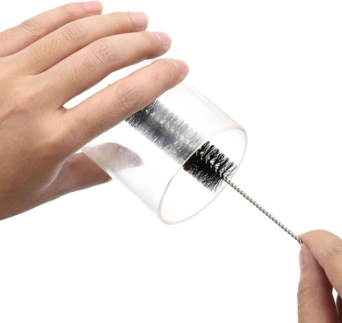 PATIKIL 8.3" Straw Cleaner Brush Set, 10 Different Diameter Stainless Steel Nylon Pipe Wire Cleaning Brush for Lab
