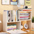 Expandable Wood Desktop Bookshelf - Adjustable Office Storage Rack, Display Shelf for Supplies
