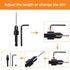 5-pc Woodworking Countersink Counterbore Drill Bit Set for #6 8 10 12 16 Screws, Adjustable Depth
