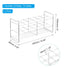 PATIKIL 12 Holes Tube Rack, 2Pcs 36mm Square Hole Stainless Steel Tube Holder for Lab Experiments