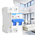 YWBL-WH Miniature Circuit Breaker DZ47-63, 2P 400V AC, Leakage Air Switch 25A 40A 50A 63A (25A)