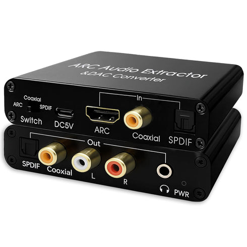 HDMI ARC Audio Extractor, Optical to RCA DAC (Digital to Analog) Convertor,