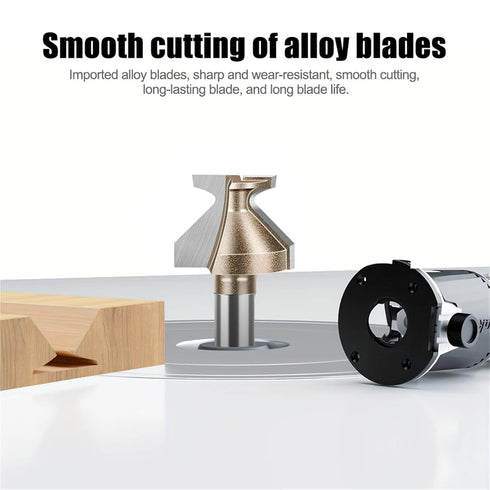 Waningmoto R8 6mm 8mm 12mm 1/4" 1/2" Cabinet(12*R8) Arc Bending Integrated Knife Shank Woodworking Router Bit Arc