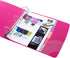 Filexec Ez Comfort 3 Ring Binder, 2 Inch Capacity, 5 Tabbed Dividers, Opaque, Letter Size, Pack of 4, Blue, Hot Pink,