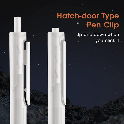 WRITECH Gel Pens Fine Point, 0.5mm No Smear Black Ink for Journaling, Sketching, Notetaking, 8ct Set