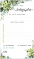 Boho Greenery Sticky Note Daily To-Do Planner, 50 Pages for Daily Tasks, Notes, Scheduling (6" x 10")