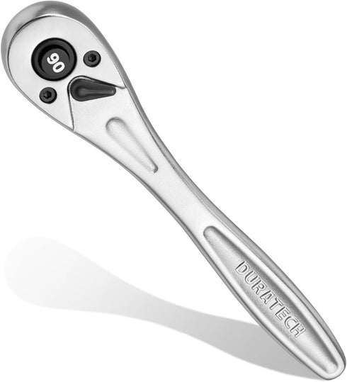DURATECH 1/4 Ratchet Handle, 90-Tooth Reversible Socket Wrench, Quick-release