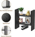 TY ARTS & CULTURE Expandable Wood Desktop Storage Organizer - Multipurpose Desk Bookshelf Display Shelf Rack, Black