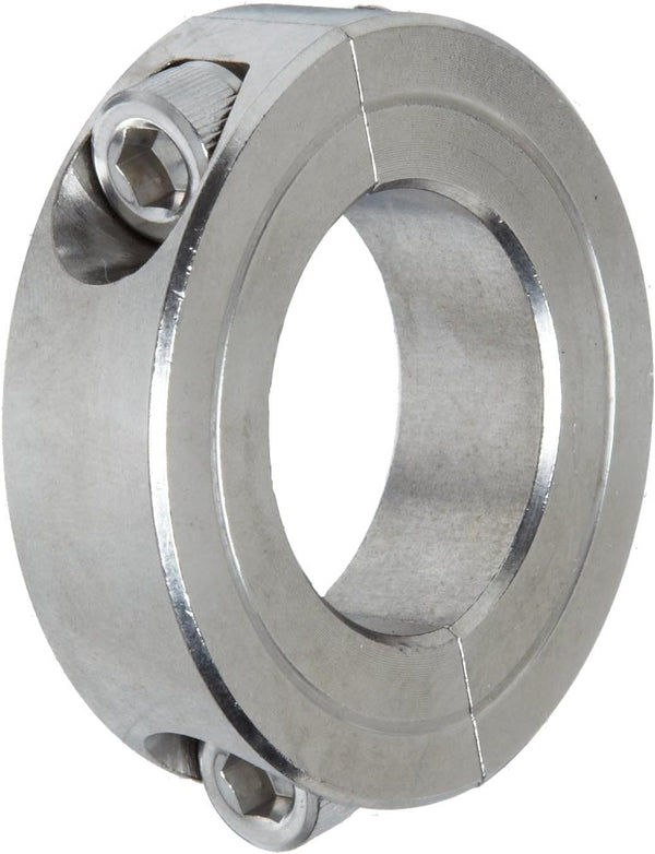 2C-075-S T303 Stainless Steel Two-Piece Clamping Collar, 3/4" Bore Size, 1-1/2" Outside Diameter