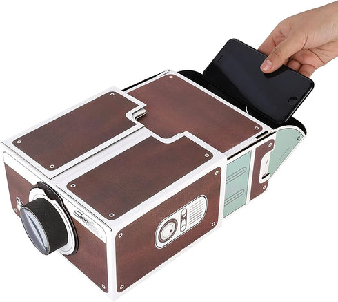 TOPINCN 8X Mini DIY Smartphone Projector, Magnification, Portable Home Cinema Mobile Phone Projector Smart Portable