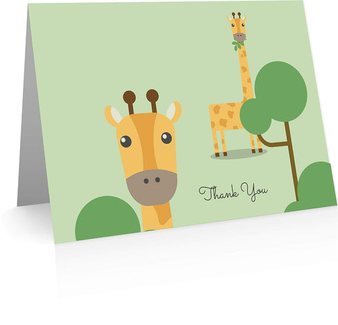 Little Notes by Comptime (24 Baby Thank You Cards Cards and Envelopes) Baby Animals Note Cards
