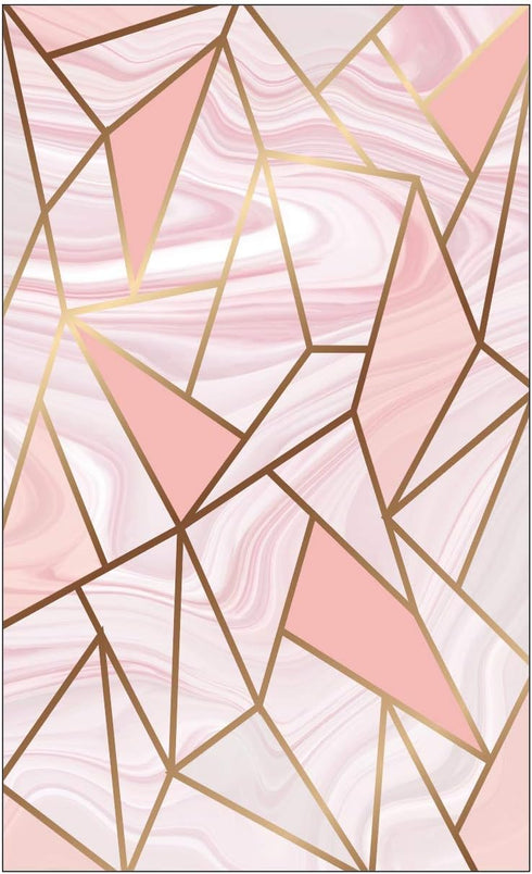 RXBC2011 Appointment Reminder Cards - Marble Pink and Gold, Pack of 100