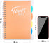 Yoment 5 Subject Notebook with Tabs, 8"x 10", Large Notebook with Dividers, 240 Pages, Plastic Hardcover, Orange