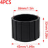 PINE & LINEN 4pcs Home/Office(1-1/2inch,38mm) Black Non-Slip Chair Leg Caps,Rubber Round Chair Leg Protectors
