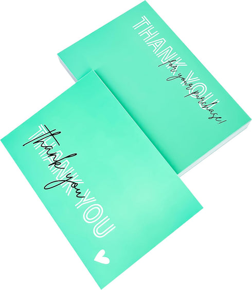 RXBC2011 Package Pack 50 Thank you for your purchase Cards client appreciation Postcard Cards Insert for online
