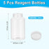 PATIKIL 5 Pcs 500ml Reagent Bottles, PET Wide Mouth Round Bottles with Screw Cap for Lab Storage