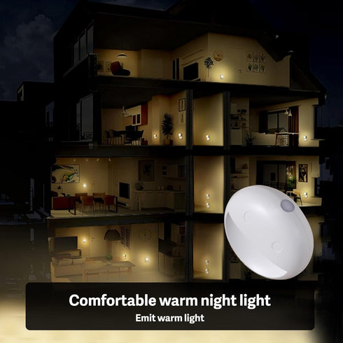 4 Pack 4800-5200K VAVOFO Plug in Night Light with Dusk to Dawn Sensor, Smiley Face LED Night Lights, Daylight White
