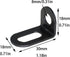 Bxian 15PCS 18x18x30mm Black Adjustable Heavy Duty Shelf Bracket L Shape Metal Corner Brace Table/Chair Reinforcement