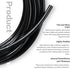 Pneumatic Tubing Black PU Air Hose Pipe Kit, 6mm OD 4mm ID, 39.4ft for Air Line or Fluid Transfer