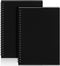 Yahenda A5 College Ruled Spiral Notebook Bulk Journals Lined 8.3 x 5.5 Inch (Black, 2 Pcs)
