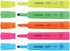 Universal 08860 Desk Highlighter, Chisel Tip, Fluorescent Colors, 5/Set