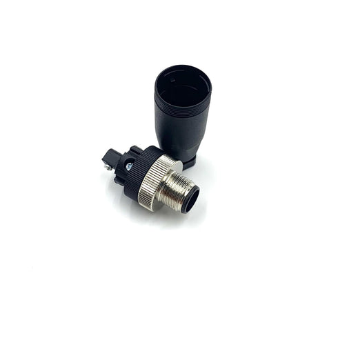 2Pcs M12 5 Pin Male Circular Connector, IP67 Waterproof Industrial Sensor Adapter for PG7 Cable 125V 4A AC/DC