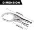 Locking Grip Oil Filter Wrench, 9.5in/240mm, Chrome Vanadium Steel
