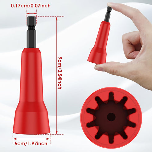 2Pcs Wire Nut Twister, Multifunctional Wire Twister Tool with 1/4inch Chuck for Electrician Drill
