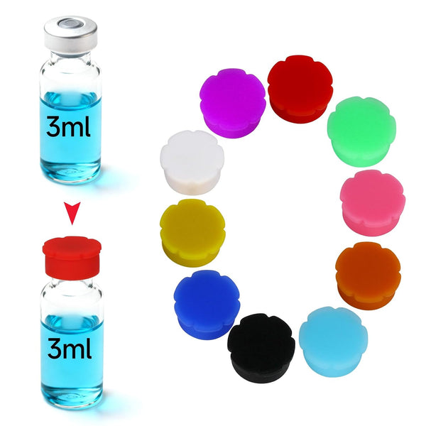 10PCS 3ml Glass Vial Caps, Peptide Caps for 1ml 2ml 3ml 4ml