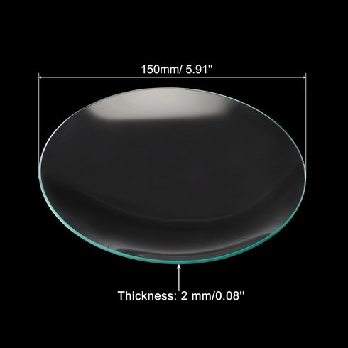 PATIKIL 150 mm Diameter Watch Glass, 3 Packs Beaker Cover Smooth Edges Chamfered Arc for Laboratory, Transparent