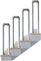PAUANI 1PCS U-Shaped Metal Stair Railing Kit, Industrial Stair Handrail, Non-Slip Safety Elderly