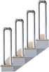 PAUANI 1PCS U-Shaped Metal Stair Railing Kit, Industrial Stair Handrail, Non-Slip Safety Elderly