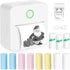 Mini Pocket Thermal Printer, Bluetooth Inkless Printer with 11 Rolls Paper, Portable Receipt Printer for Photo, Memo,