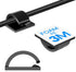 KnotKing 60Pcs Adhesive Cable Clips, Black Small, Cord Holder, Cord Clips for Dash