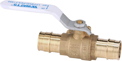 LFFBV-PEX-F1960 1" 2-Piece F1960 Watts Series Lead-Free Full Port Chrome-Plated Brass Ball Valve with PEX Ends