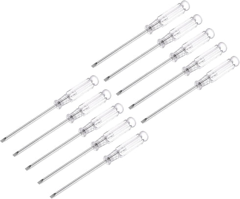 uxcell Mini Slotted Screwdriver, 3.0mm Flat Head, 115mm Length, 10 Pcs for Small Appliances Repair