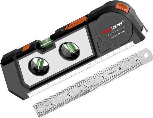 Laser Level Line Tool, 4 in 1 Multipurpose Cross Line Laser Level with Measure Tape Ruler