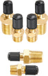 12 PCS Anti-Corrosion Brass Schrader Valve Standard Valve Core with 1/4''NPT Male and 1/8" NPT Male Threads