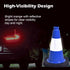 4 Pack 12 Inch (4, 12 Inch) Blue PVC Traffic Cones Black Base, Sport Training Cones for Soccer Drills, Outdoor Play