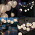 8.5Ft 10 White Lantern String Lights Plug in, Hanging Indoor Decorative String Lights with Cute White Nylon Lanterns