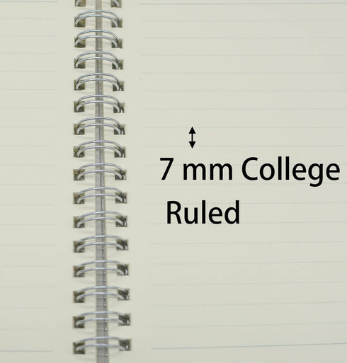 Yansanido 2 Pcs A6 College Ruled Clear Hardcover Spiral Notebooks, 5.7 Inch x 4.1 Inch, 160 Pages