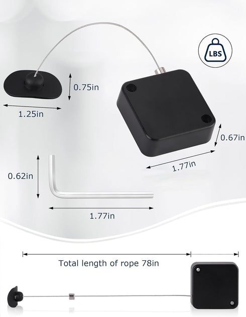 MERDTTES 6.5 (4 Ft Retractable Remote Control Tether Locks, Security Lanyard Lock with Adjustable Leash Length Clasp