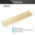 Fielect 2mm / 5/64 Brass Rods Round Solid Brass Rod Stock Lathe Bar Kit, 2 Inch Length for DIY Craft, Miniature Axle