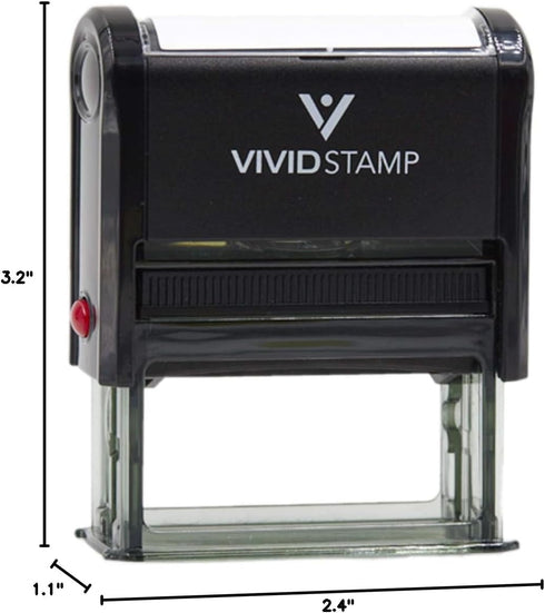 Sample Self Inking Rubber Stamp (Black Ink) - Medium Size