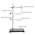 PATIKIL Lab Stand Set - 16 Inch Stand & Clamp Set with Flask Clamp & 2 Retort Rings for Chemistry Laboratory