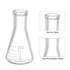 PATIKIL 12 Pcs Erlenmeyer Flask, 25ml Narrow Mouth Graduated Borosilicate Glass for Lab Chemistry Study